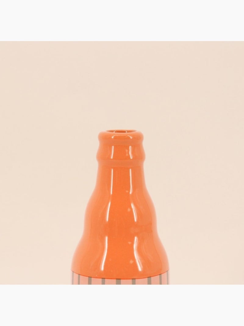 Vase bouteille palmier orange, H24cm Orange - Kiabi