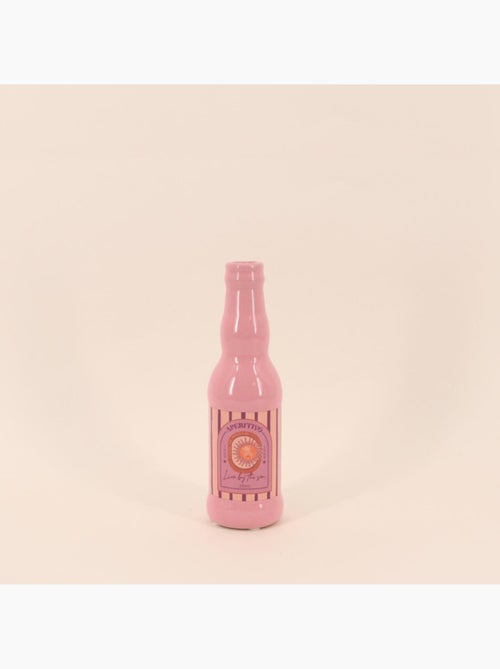Vase bouteille soleil rose 22cm - Kiabi