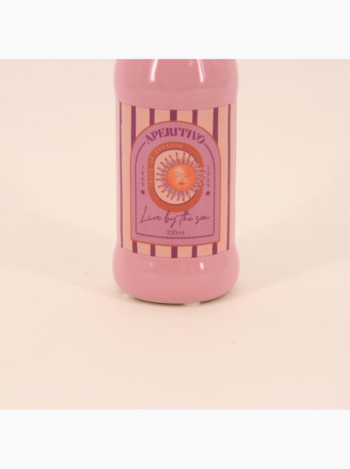 Vase bouteille soleil rose 22cm - Kiabi