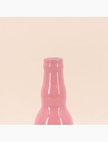 Vase bouteille soleil rose, H22cm