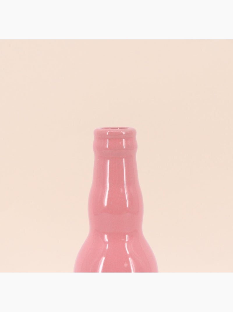 Vase bouteille soleil rose, H22cm Rose - Kiabi