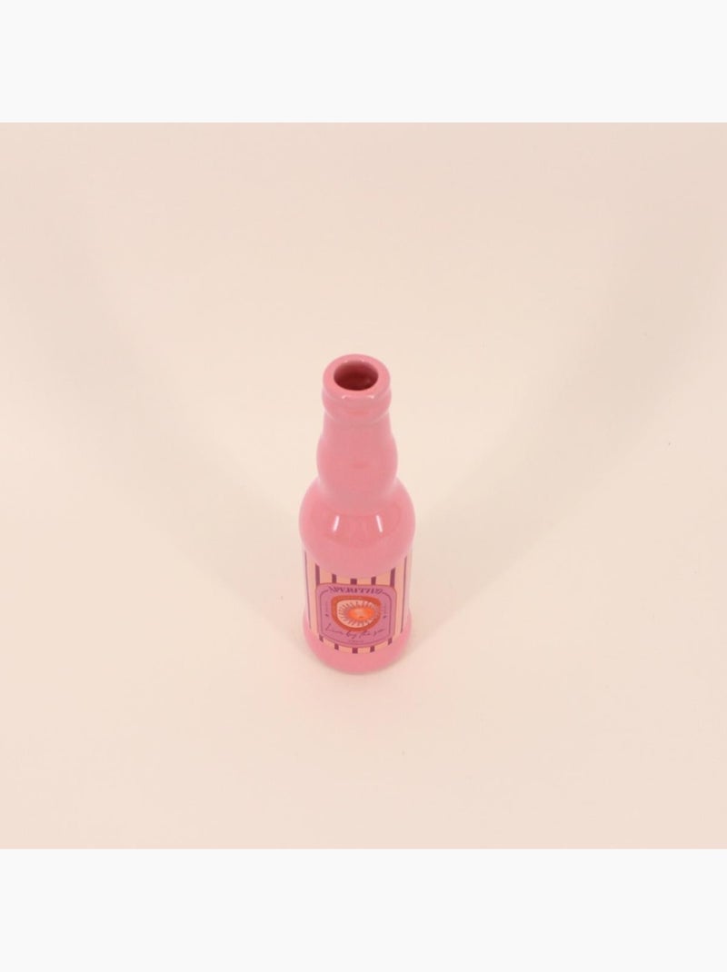 Vase bouteille soleil rose, H22cm Rose - Kiabi