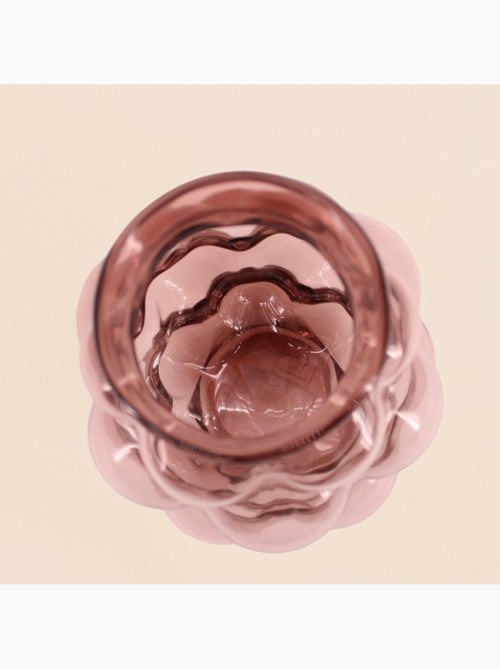 Vase bulles en verre fait main rose, H21cm - Kiabi Vase bulles en verre fait main rose, H21cm - Kiabi