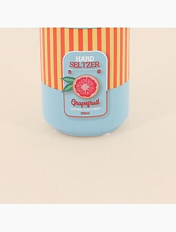 Vase canette limonade bleu et orange, H11cm