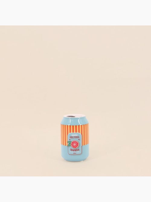 Vase canette limonade bleu, orange11cm - Kiabi