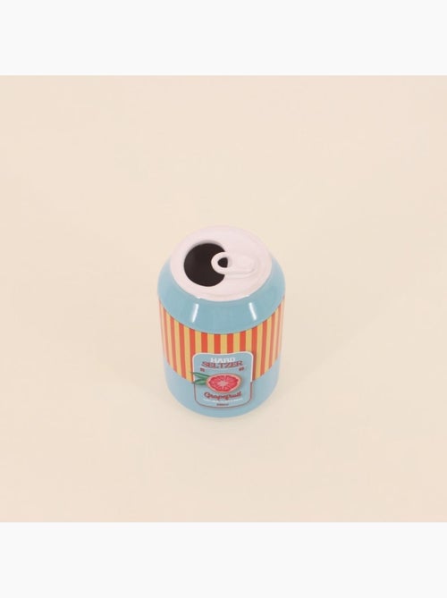 Vase canette limonade bleu, orange11cm - Kiabi