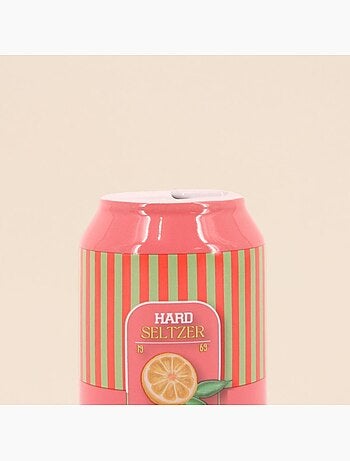 Vase canette limonade parme, jaune 11cm