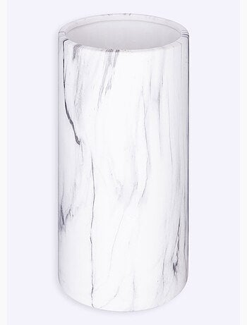Vase céramique forme tube, aspect marbre - Atmosphera