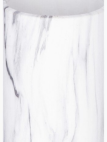 Vase céramique forme tube, aspect marbre - Atmosphera