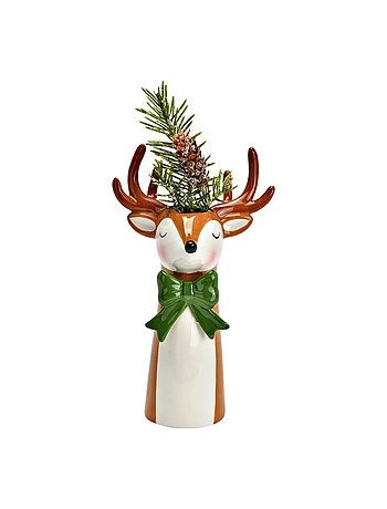 Vase Cerf avec noeud en céramique