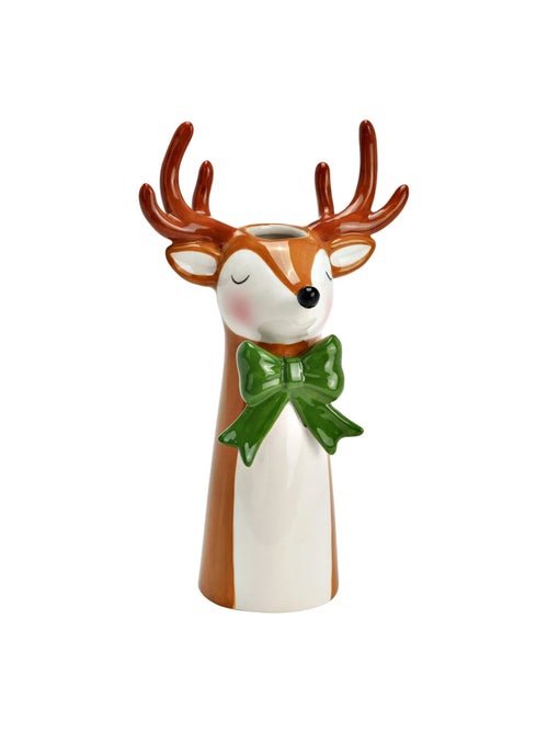 Vase Cerf avec noeud en céramique - Kiabi
