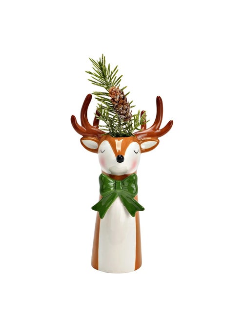 Vase Cerf avec noeud en céramique - Kiabi