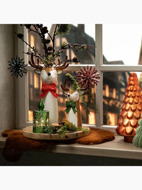 Vase Cerf avec noeud en céramique - Kiabi