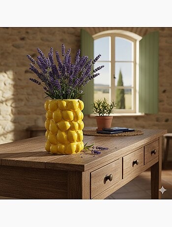 Vase citron en céramique