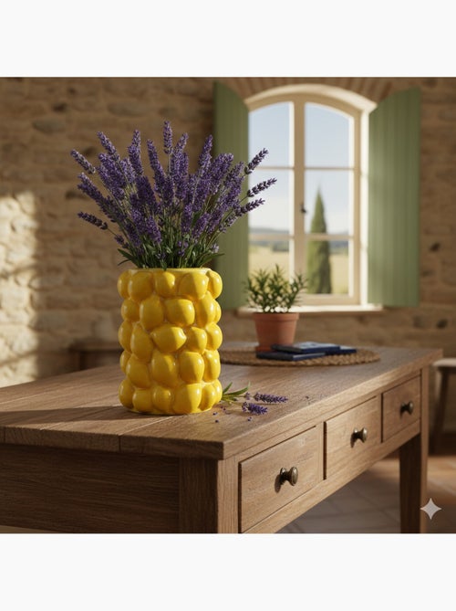 Vase citron en céramique - Kiabi