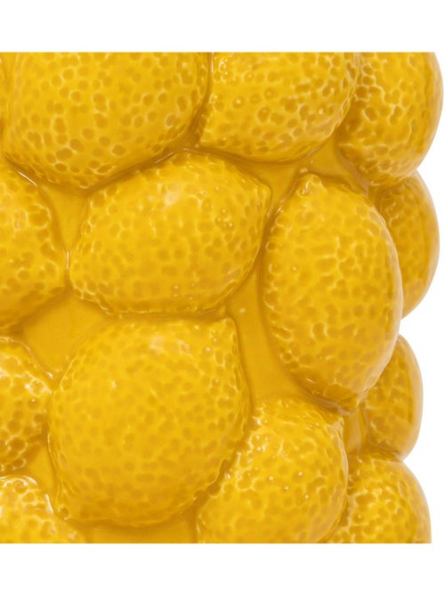 Vase citron "Yuca" céramique jaune H18cm - Kiabi