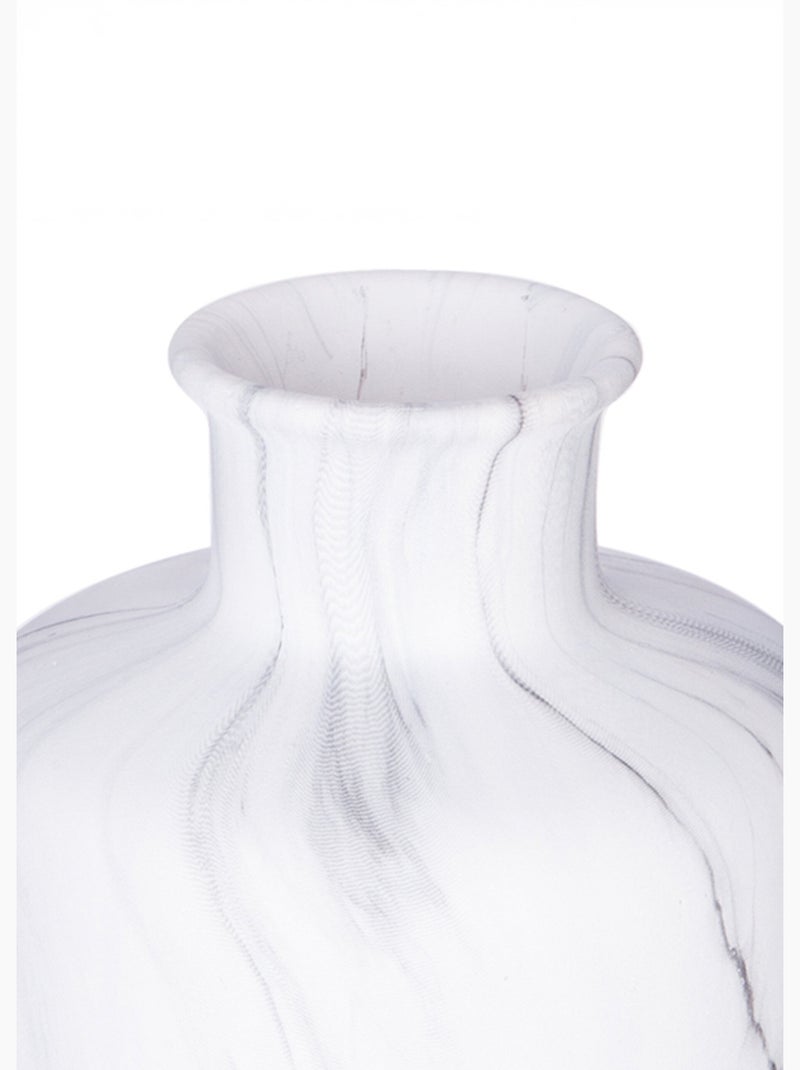 Vase col étroit en dolomite effet marbre - AFIBEL Blanc - Kiabi