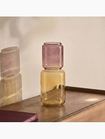 Vase coloré jaune et rose 20cm