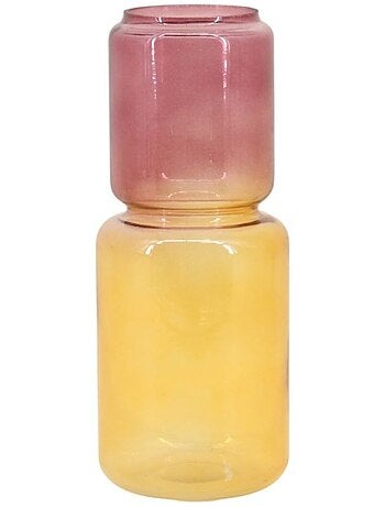 Vase coloré jaune et rose 20cm