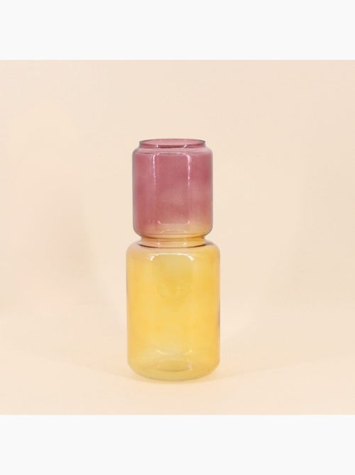 Vase coloré jaune et rose 20cm - Kiabi