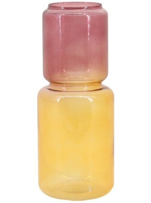 Vase coloré jaune et rose 20cm - Kiabi
