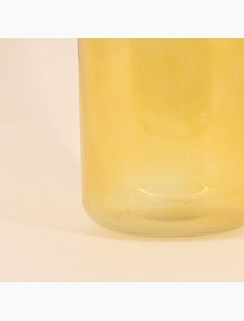 Vase coloré jaune et rose, H20cm