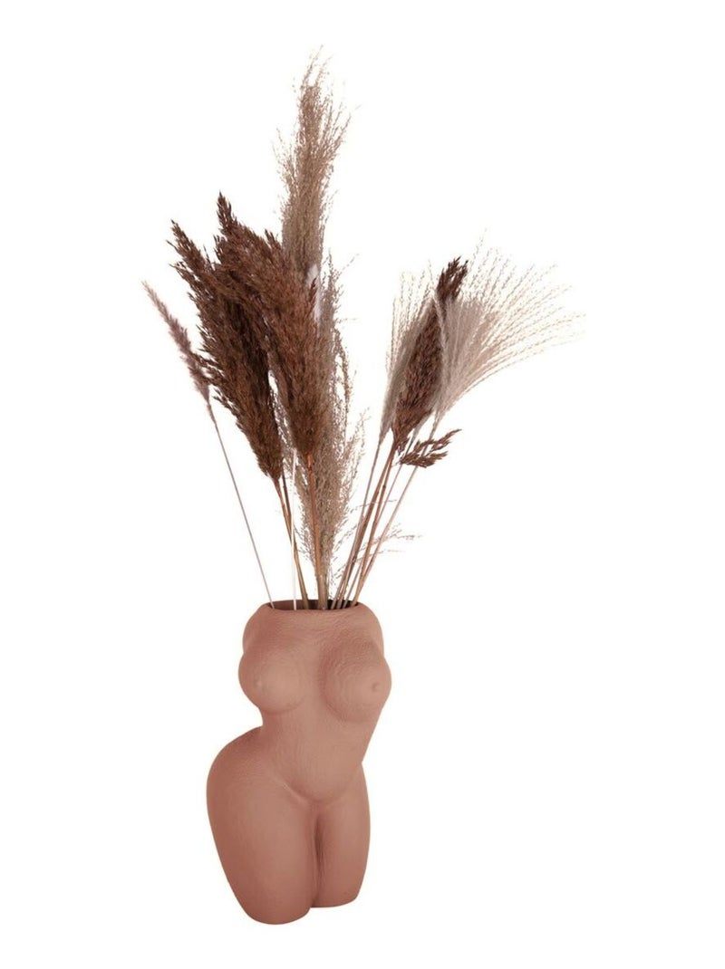 Vase corps de femme en poly résine LADY Orange - Kiabi
