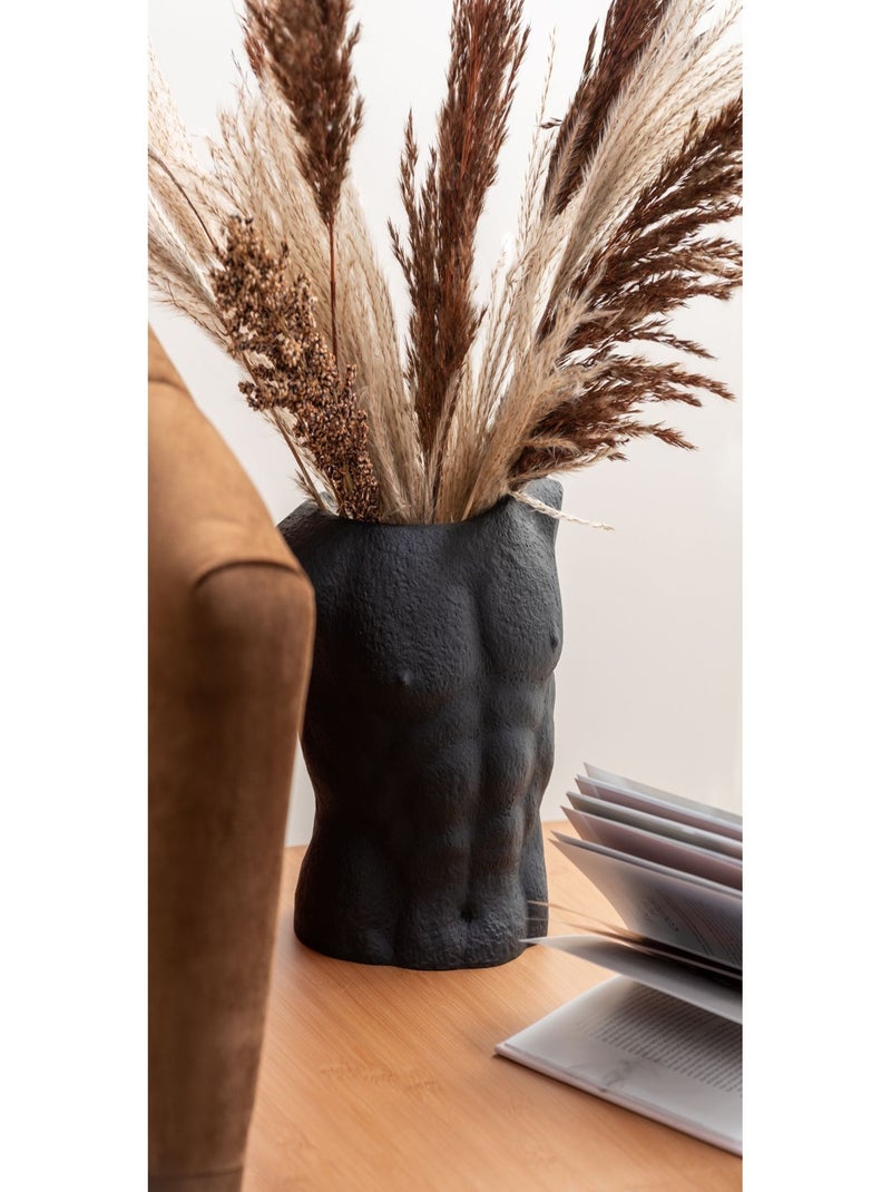 Vase corps d'homme en poly résine Noir - Kiabi