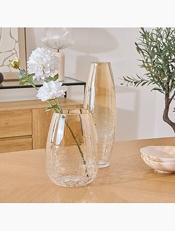 Vase craquelé dégradé compact en verre ALEXIS