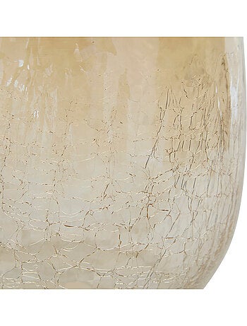Vase craquelé dégradé compact en verre ALEXIS