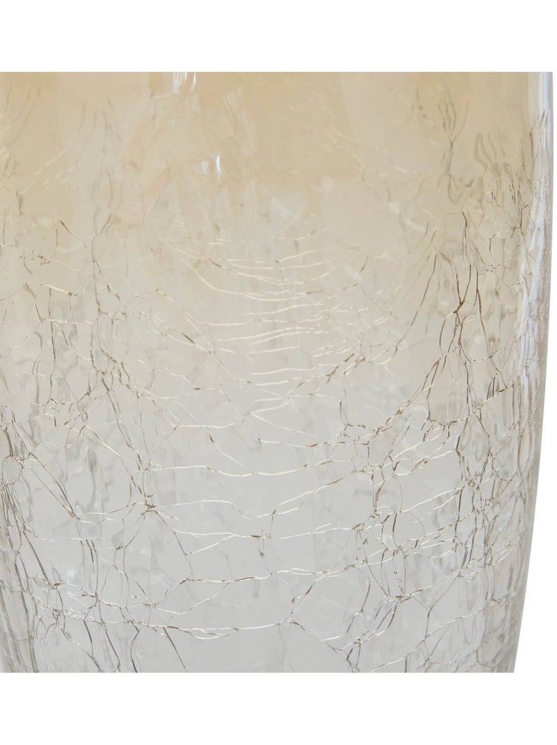 Vase craquelé dégradé en verre alexis Transparent - Kiabi