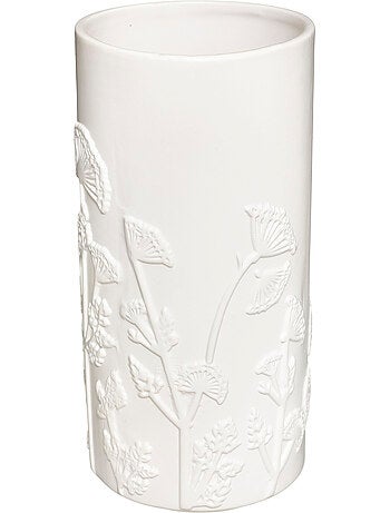Vase cylindre en céramique à motifs floraux MIND
