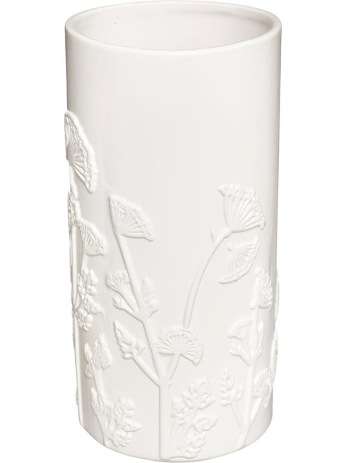 Vase cylindre en céramique à motifs floraux MIND - Kiabi