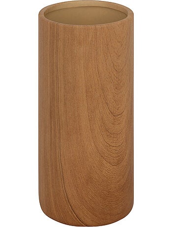 Vase cylindre en céramique effet bois SAO