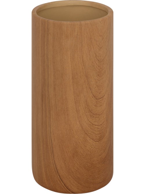 Vase cylindre en céramique effet bois SAO - Kiabi