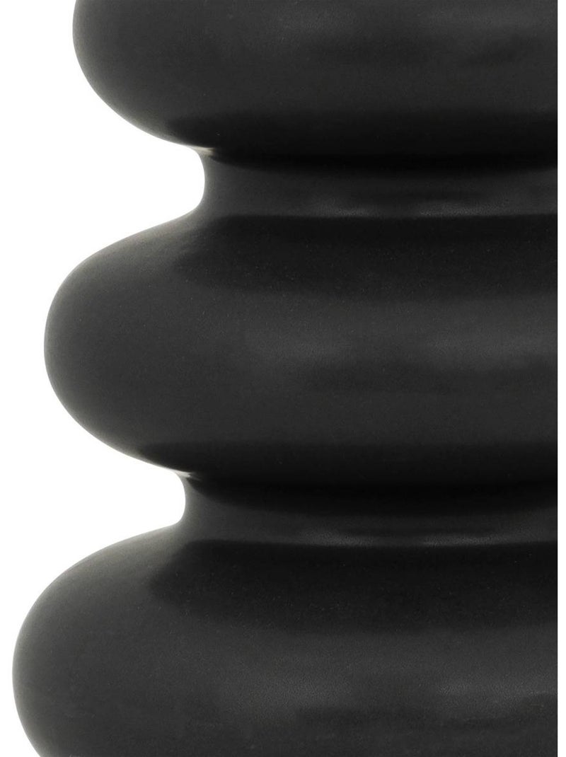 Vase cylindre en céramique mate clothilde Noir - Kiabi