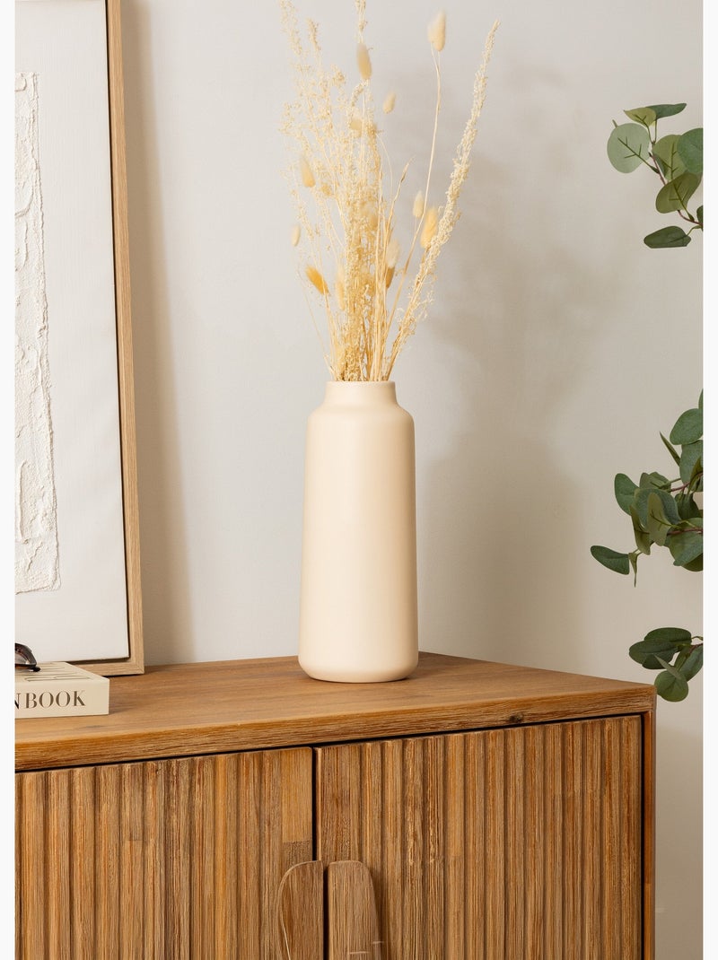 Vase cylindre en céramique rily Beige - Kiabi