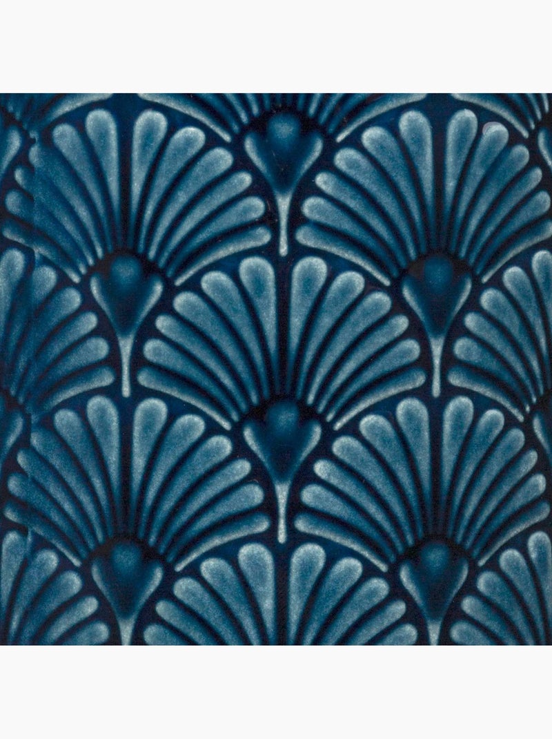Vase cylindre en dolomite à motifs art déco FEEL Bleu - Kiabi