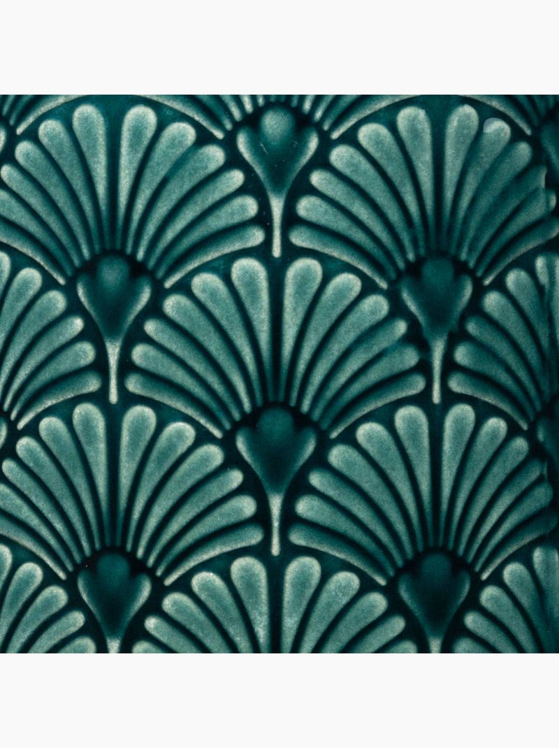 Vase cylindre en dolomite à motifs art déco FEEL Bleu - Kiabi
