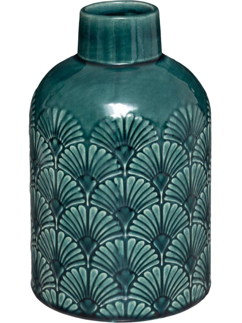 Vase cylindre en dolomite à motifs art déco FEEL Bleu - Kiabi