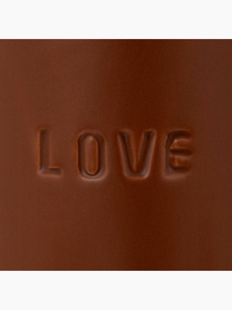 Vase cylindre en dolomite émaillée AVI Marron caramel - Kiabi