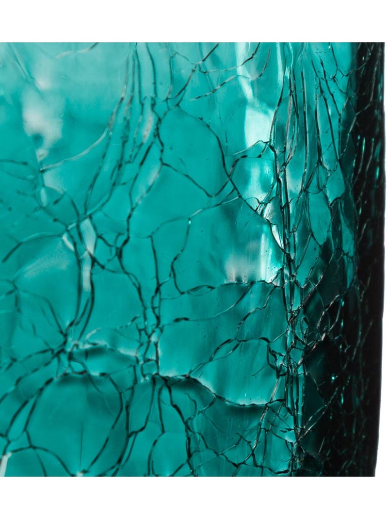Vase cylindre en verre craquelé Gris - Kiabi