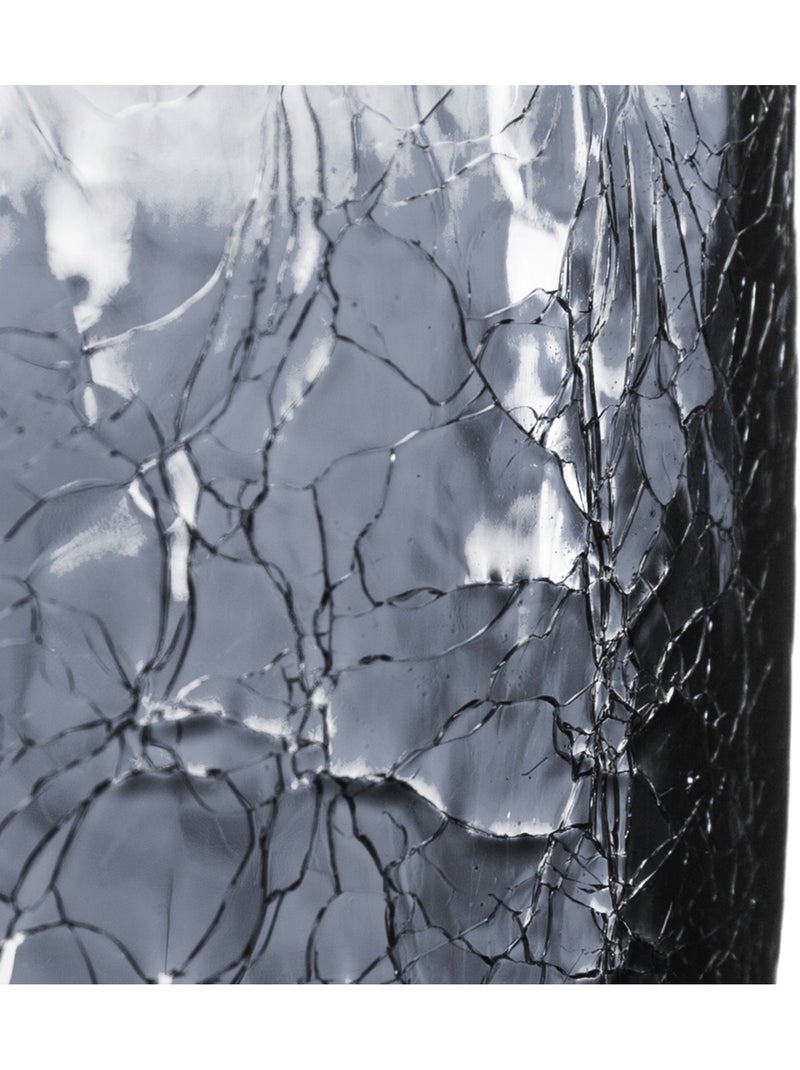 Vase cylindre en verre effet craquelé ATMOSPHERA Gris - Kiabi