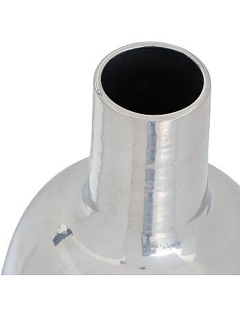 Vase cylindre haut en acier brillant RESO