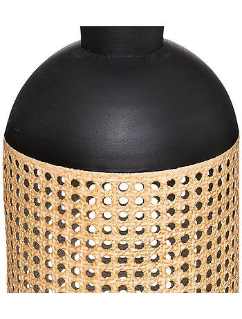Vase cylindre haut en métal à décor cannage ARBELA