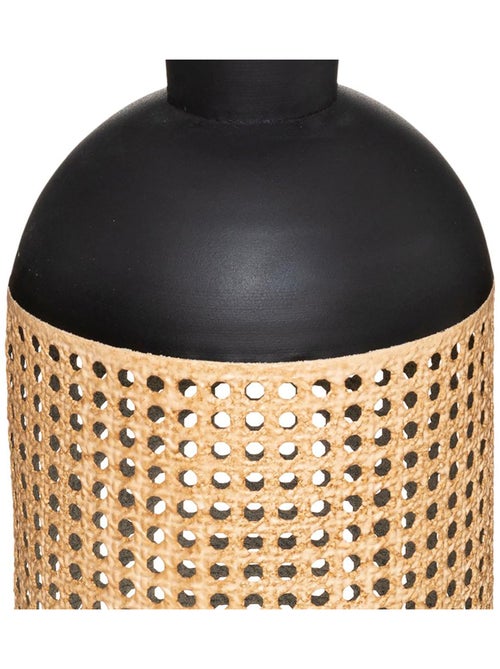Vase cylindre haut en métal à décor cannage ARBELA - Kiabi