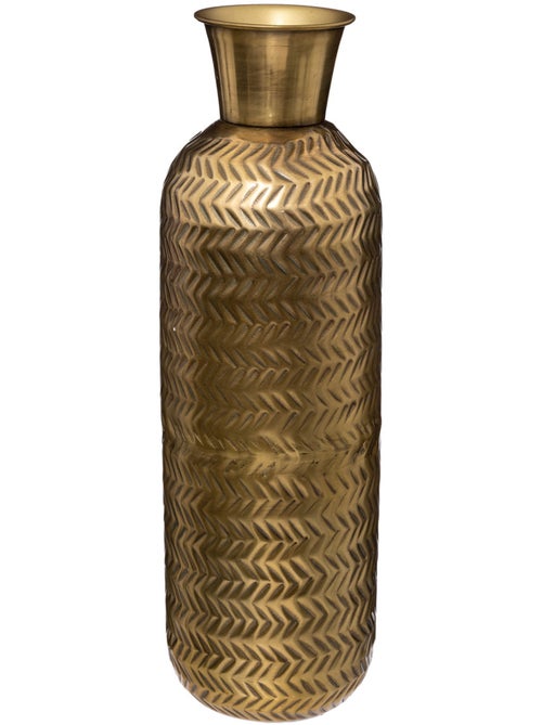 Vase cylindre haut en métal à motifs NIGHT - Kiabi