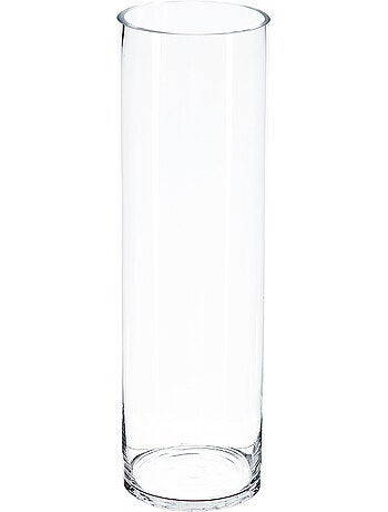 Vase cylindre haut en verre