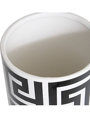 Vase cylindre motif labyrinthe en dolomite RESO