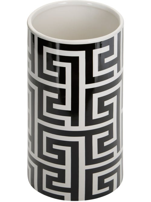 Vase cylindre motif labyrinthe en dolomite RESO - Kiabi